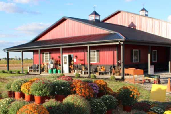 The Homestead at Radnor Fall harvest barn